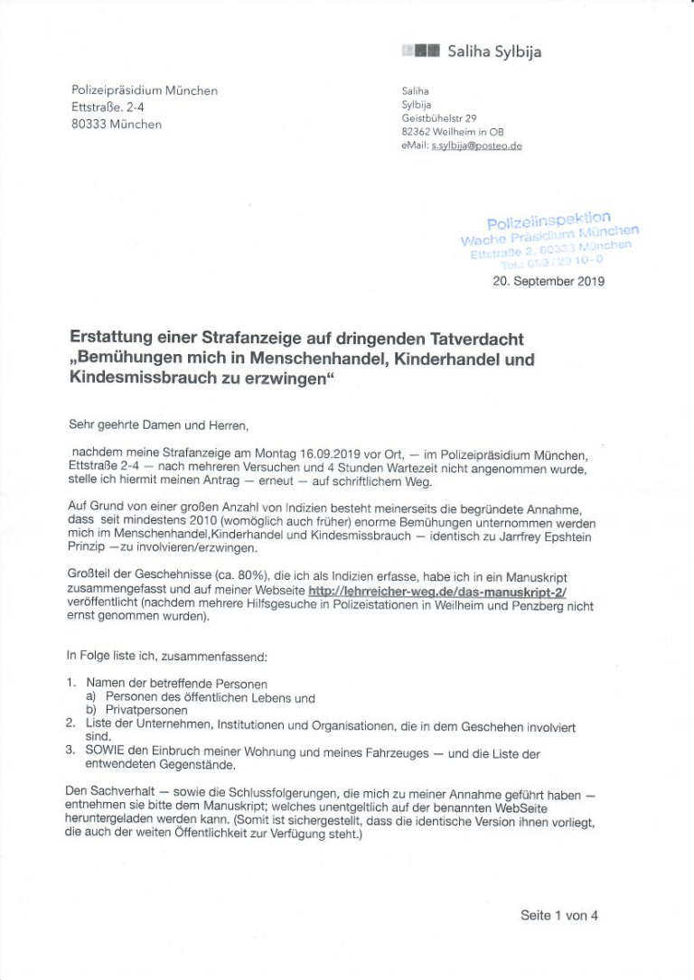 Der Anzeige Wird Mangels öffentlichen Interesses Keine Folge Gegeben Inhalt der Strafanzeige